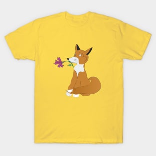 Fox with flower T-Shirt